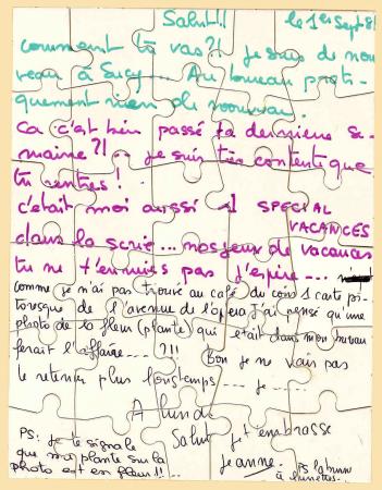 Carte puzzle 01/09/1981